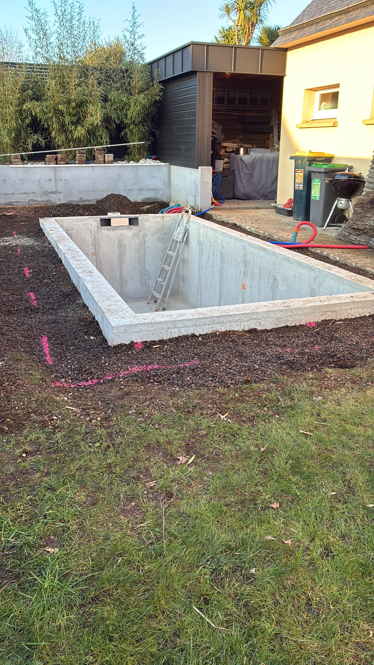 Construction d'une piscine étape 2